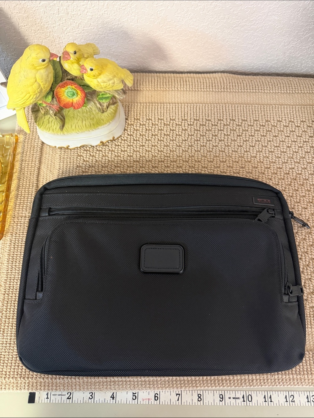 TUMI Black Ballistic Nylon Organizer Portfolio Tablet Travel Case